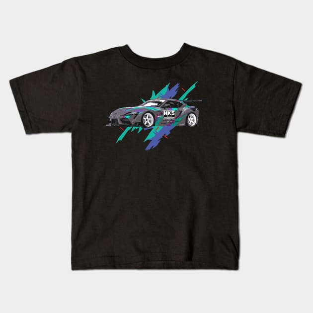 hks a90 supra jdm hypermax Kids T-Shirt by cowtown_cowboy